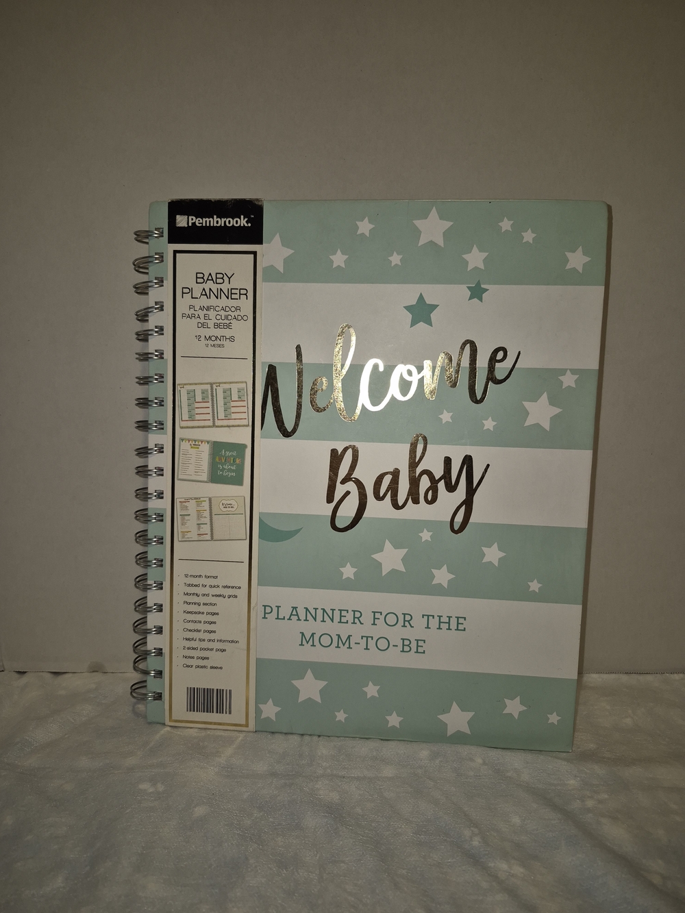 Pembrook Welcome Baby Planner - Mint Green Spiral Journal